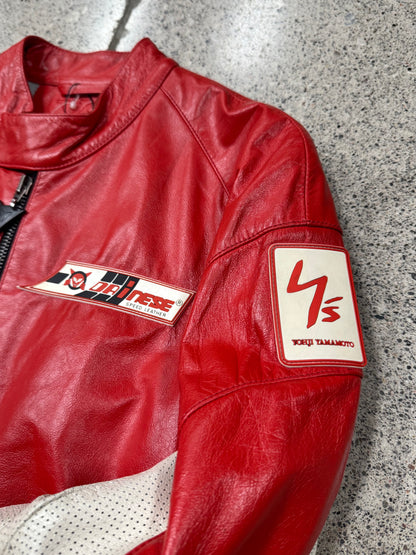 SS2005 Yohji Yamamoto x Dainese Motorcycle Leather Black Racing Jacket