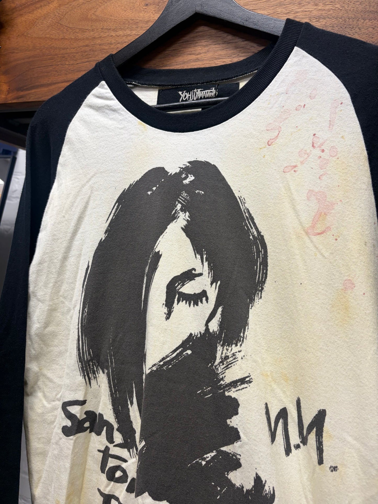 Yohji Yamamoto ‘San Toi’ Brushstroke Graphic Long Sleeve Shirt