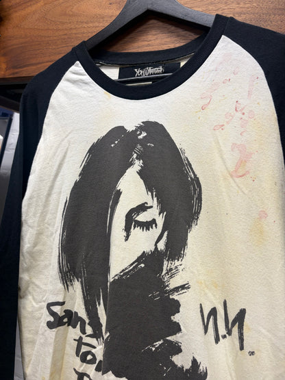 Yohji Yamamoto ‘San Toi’ Brushstroke Graphic Long Sleeve Shirt