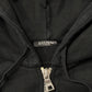 Balmain ‘Side-Zip’ Black Cotton Zip-Up Hoodie
