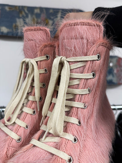 Rick Owens Pink Pony Hair Ramones