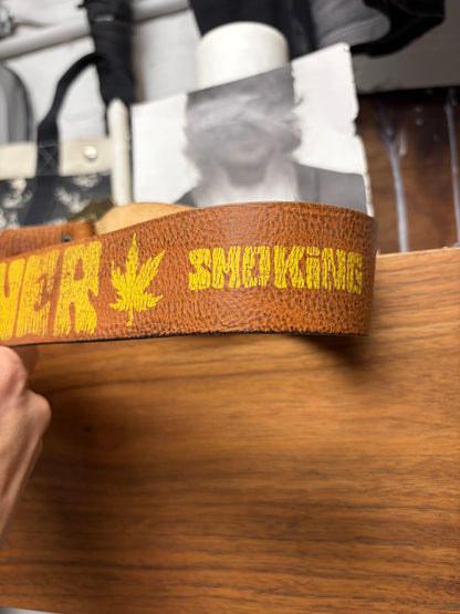 SS2005 Dsquared2 ‘Fucking Stoner’ Brown Calf Leather Belt