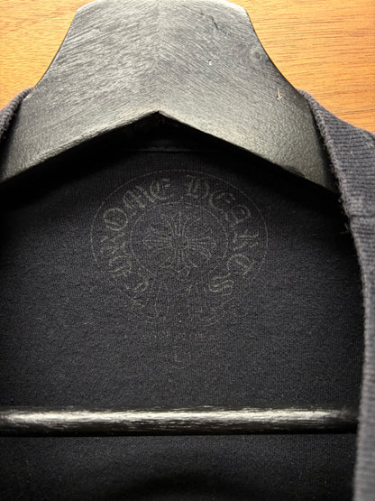 Vintage Chrome Hearts Scroll Neck Black Long Sleeve Shirt
