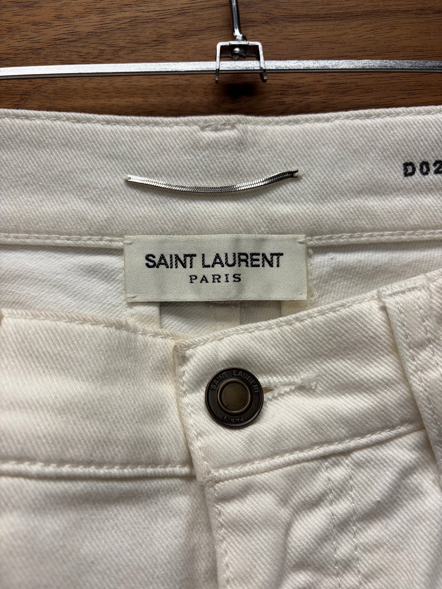 2016 Saint Laurent by Hedi Slimane ‘D02’ White Skinny Jeans