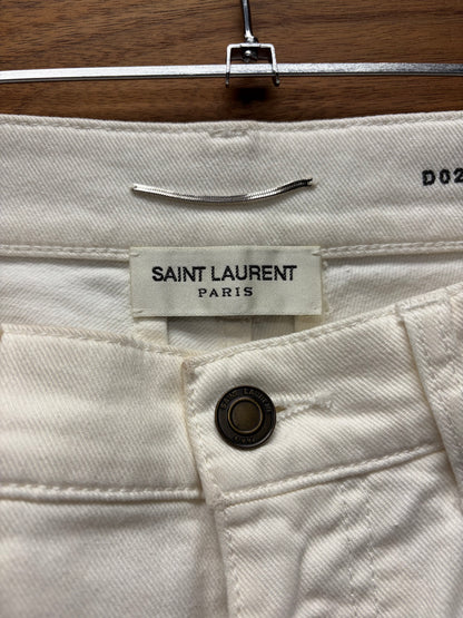 2016 Saint Laurent by Hedi Slimane ‘D02’ White Skinny Jeans