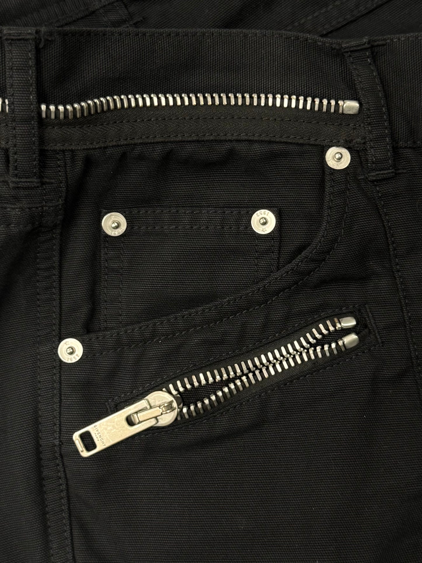 Givenchy Black Slim/Skinny ‘Zip’ Biker Denim