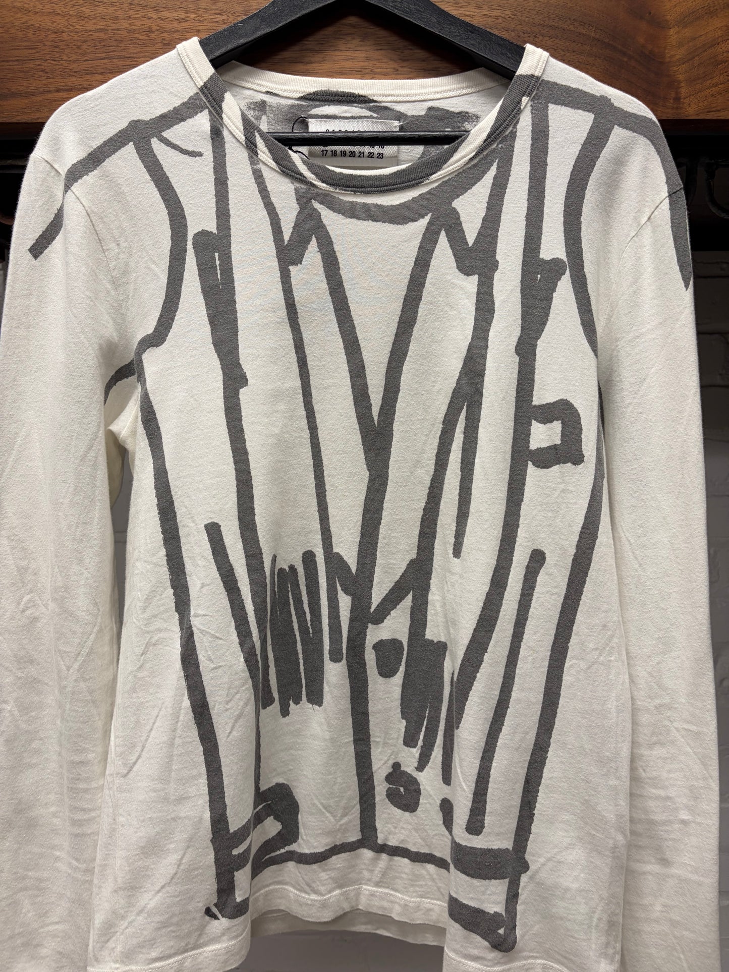 Maison Martin Margiela Trompe L’œil ‘Sketch Drawn Suiting’ Long Sleeve Shirt