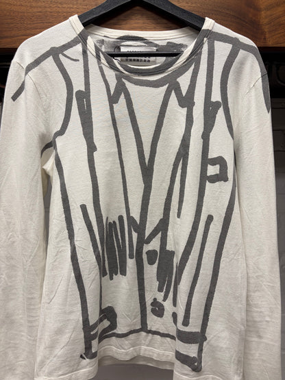 Maison Martin Margiela Trompe L’œil ‘Sketch Drawn Suiting’ Long Sleeve Shirt