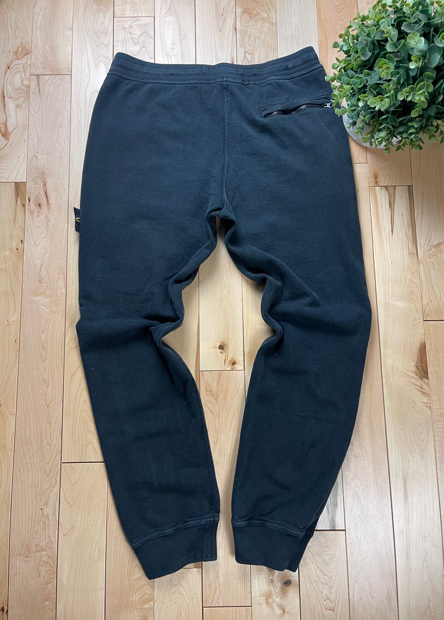 Stone Island Washed Black Badge Sweatpants