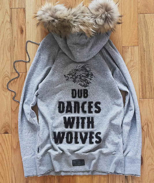 2000s LGB ‘Dub Dance With Wolves’ Fur Pullover Hoodie.