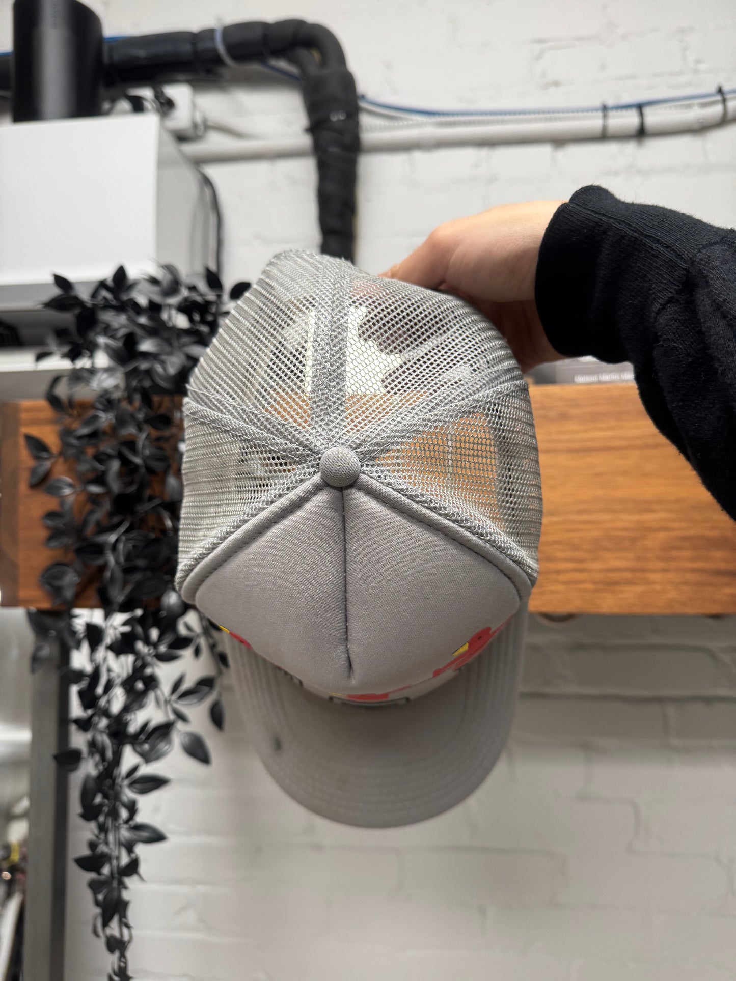 Kapital ‘Lucky 7s’ Grey/Red Mesh Trucker Hat