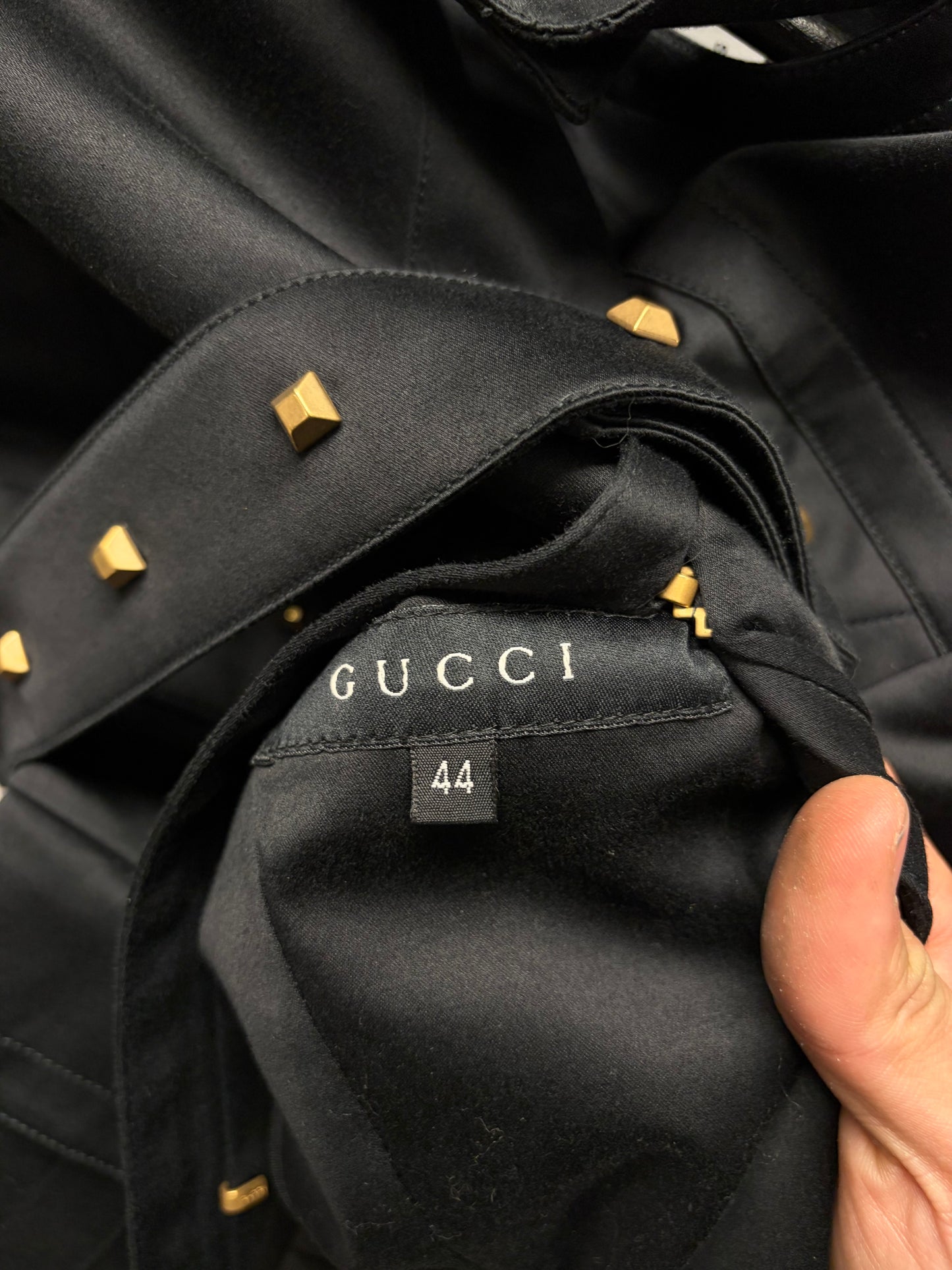 SS2003 Gucci by Tom Ford Studded Black Bondage Jacket
