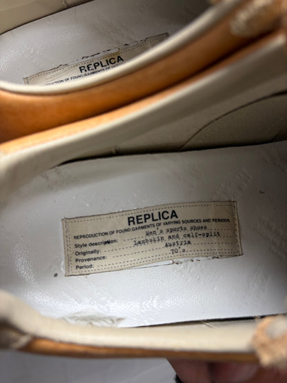 Maison Margiela Wheat/Tan Leather ‘G.A.T.’ Low Top Sneakers