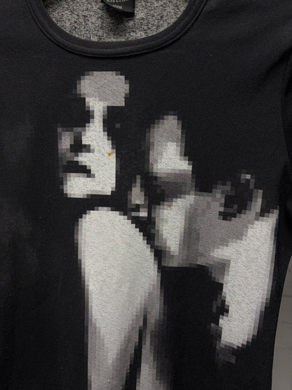 AW1994 Jean Paul Gaultier ‘Vampire’ Pixelated Black Mesh Long Sleeve Shirt