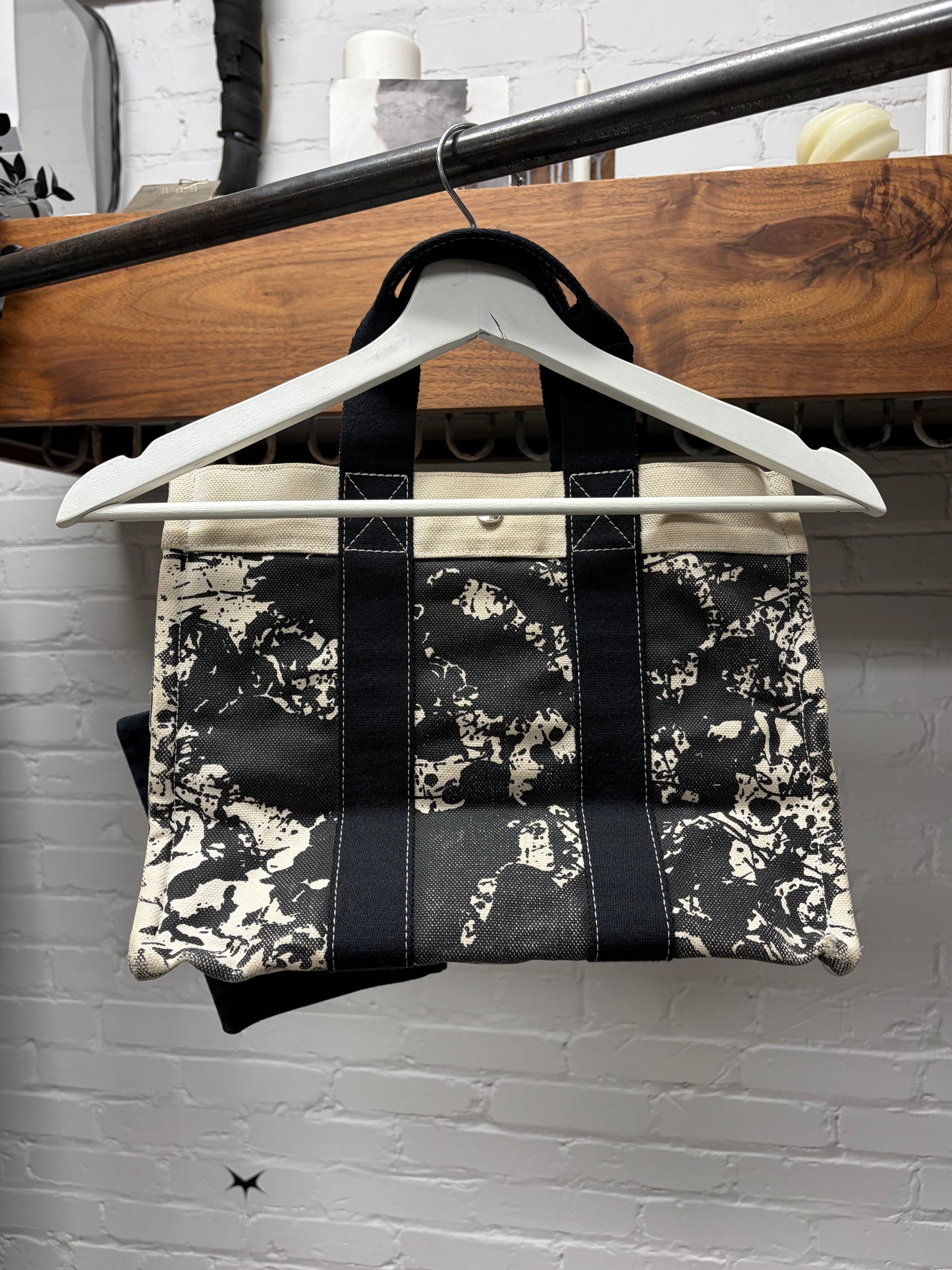 SS2004 Hermes by Martin Margiela  ‘Cheval Surprise’ Black/White Canvas Bag