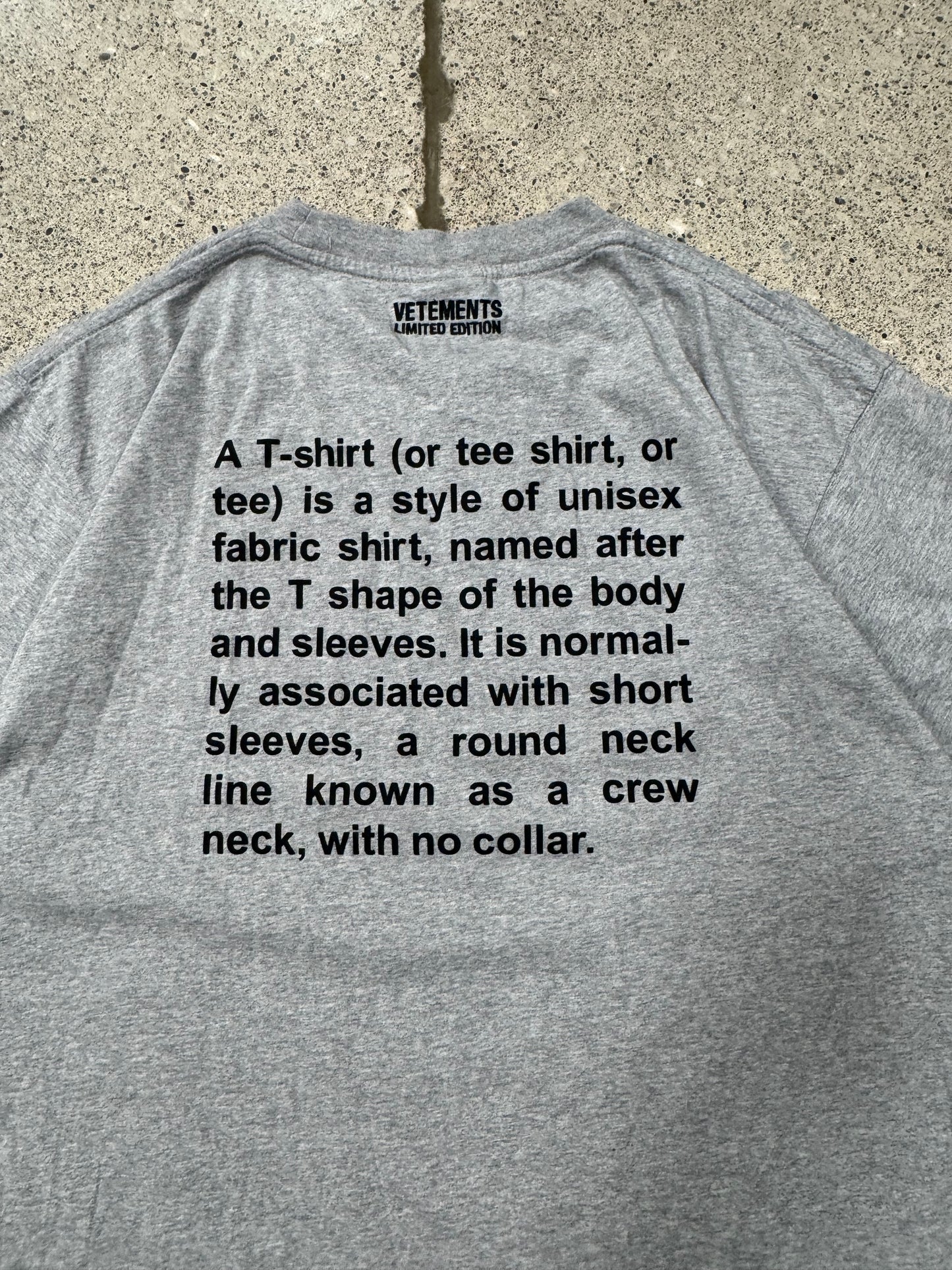 Vetements Limited Edition ‘Definition’ T-Shirt