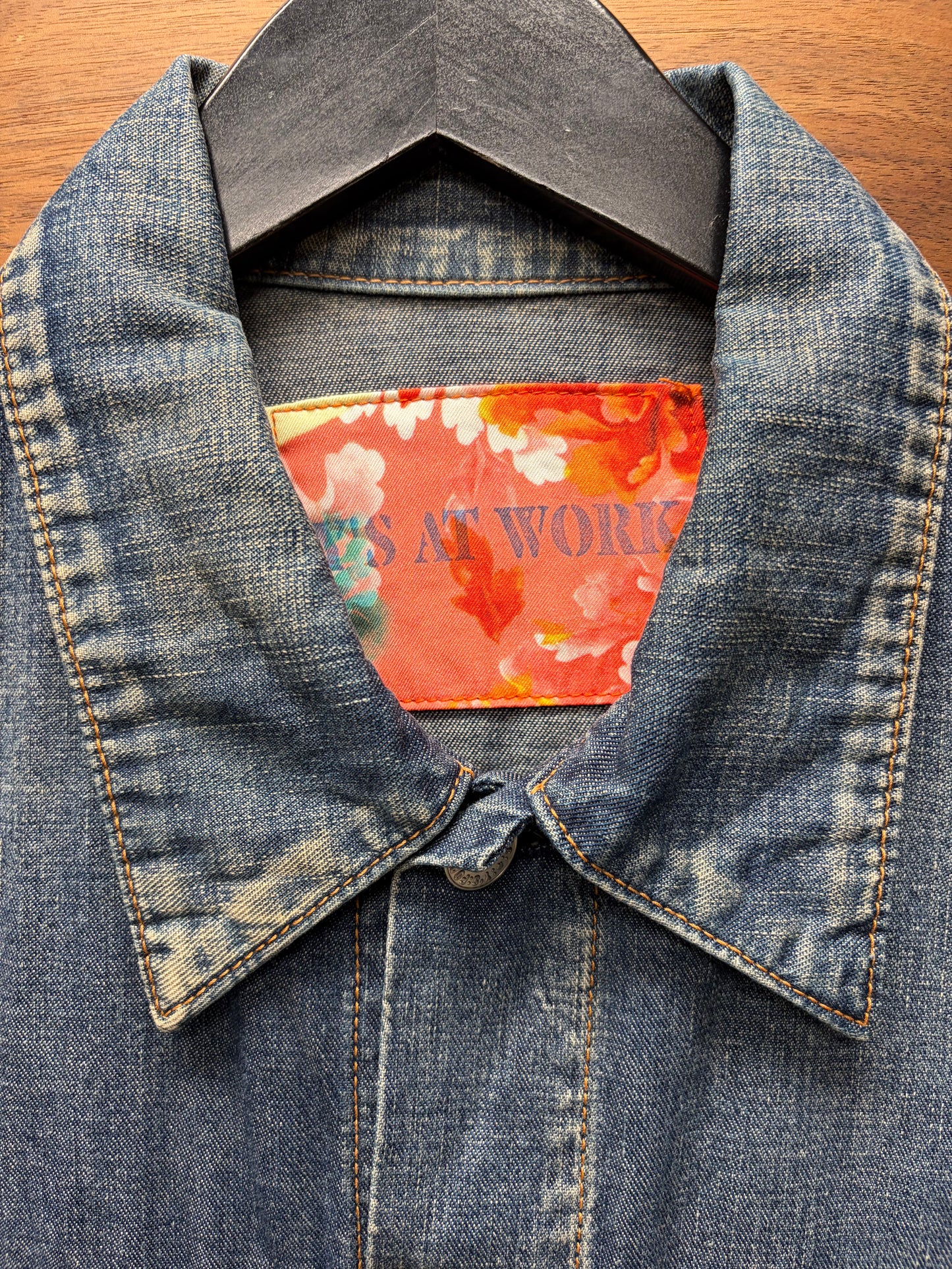 SS2004 Yohji Yamamoto ‘Y’s at Work’ Raw Blue Washed Denim Trucker Jacket