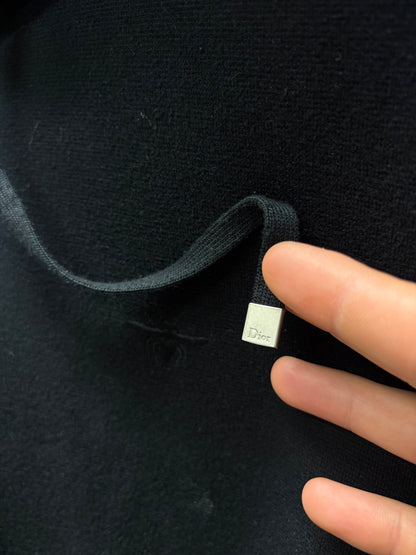 Dior Homme Nylon/Cotton Panelled Hood and Shoulders Drawstring Hoodie