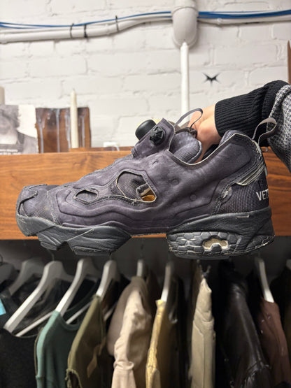 Vetements x Reebok Dark Purple ‘Instapump’ Low Top Sneakers