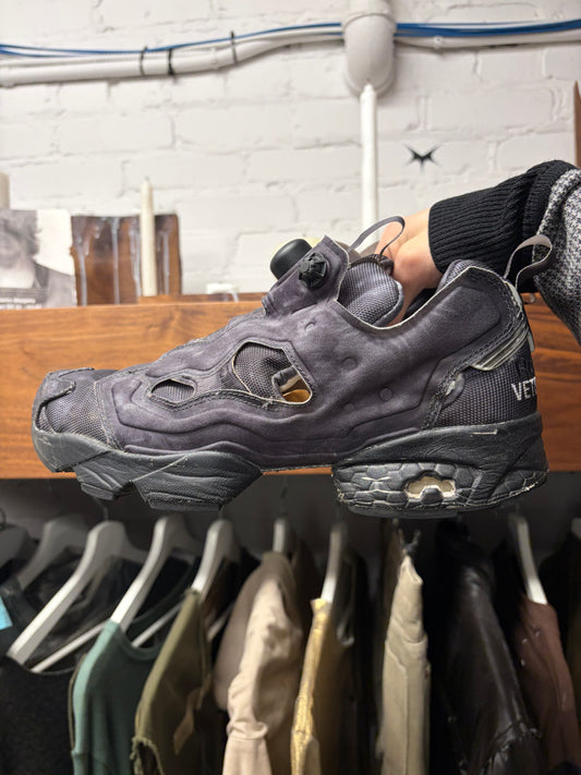 Vetements x Reebok Dark Purple ‘Instapump’ Low Top Sneakers