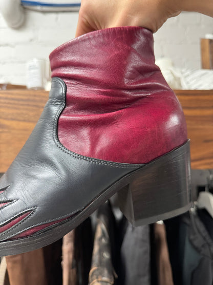 AW2007 Maison Martin Margiela ‘Flame’ Cuban Heel Leather Boots