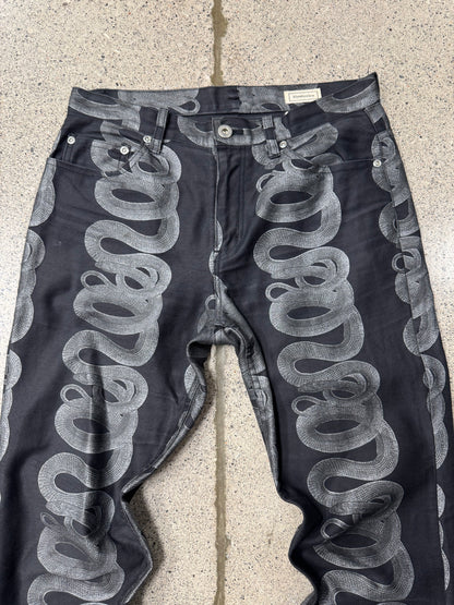 OG Hysteric Glamour Black ‘Snake’ Flared Leg Denim