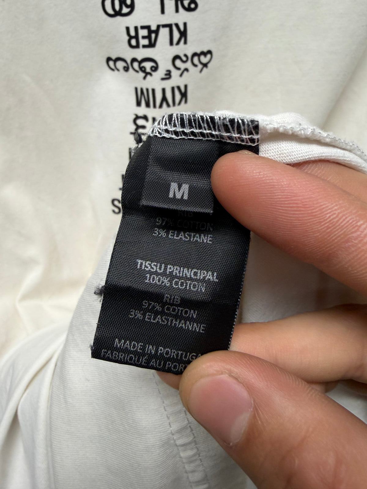SS2019 Vetements ‘Translation’ White Embroidered Logo T-Shirt