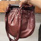Dries Van Noten Oxblood Red Leather Crossbody Bag