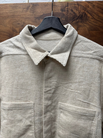 Rick Owens Mainline ‘Natural’ Tan Corduroy Work Shirt