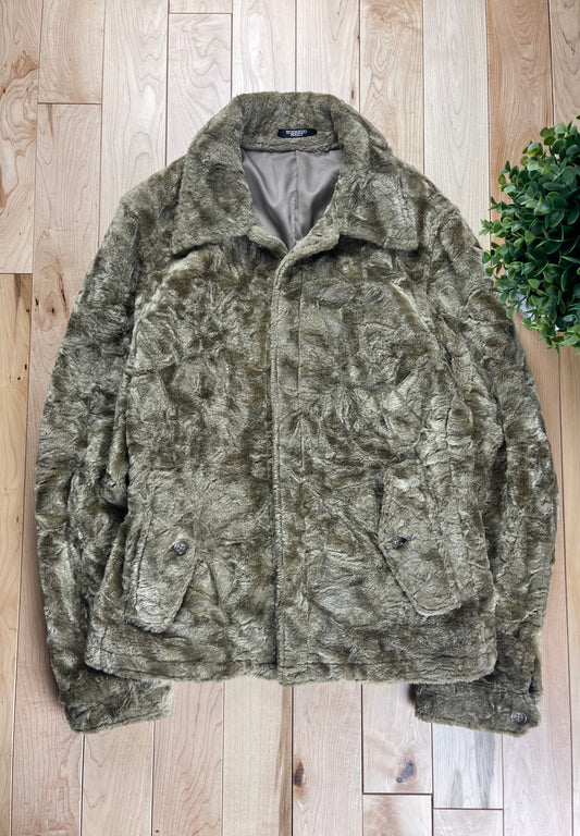 Tornado Mart Shag Faux Fur Trucker Jacket