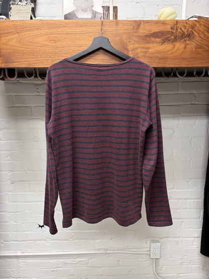 Attachement by Kazuyuki Kumagai Striped Long Sleeve Shirt
