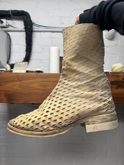 Carol Christian Poell ‘Laser Cut’ Kangaroo Leather Tornado Zip Boots