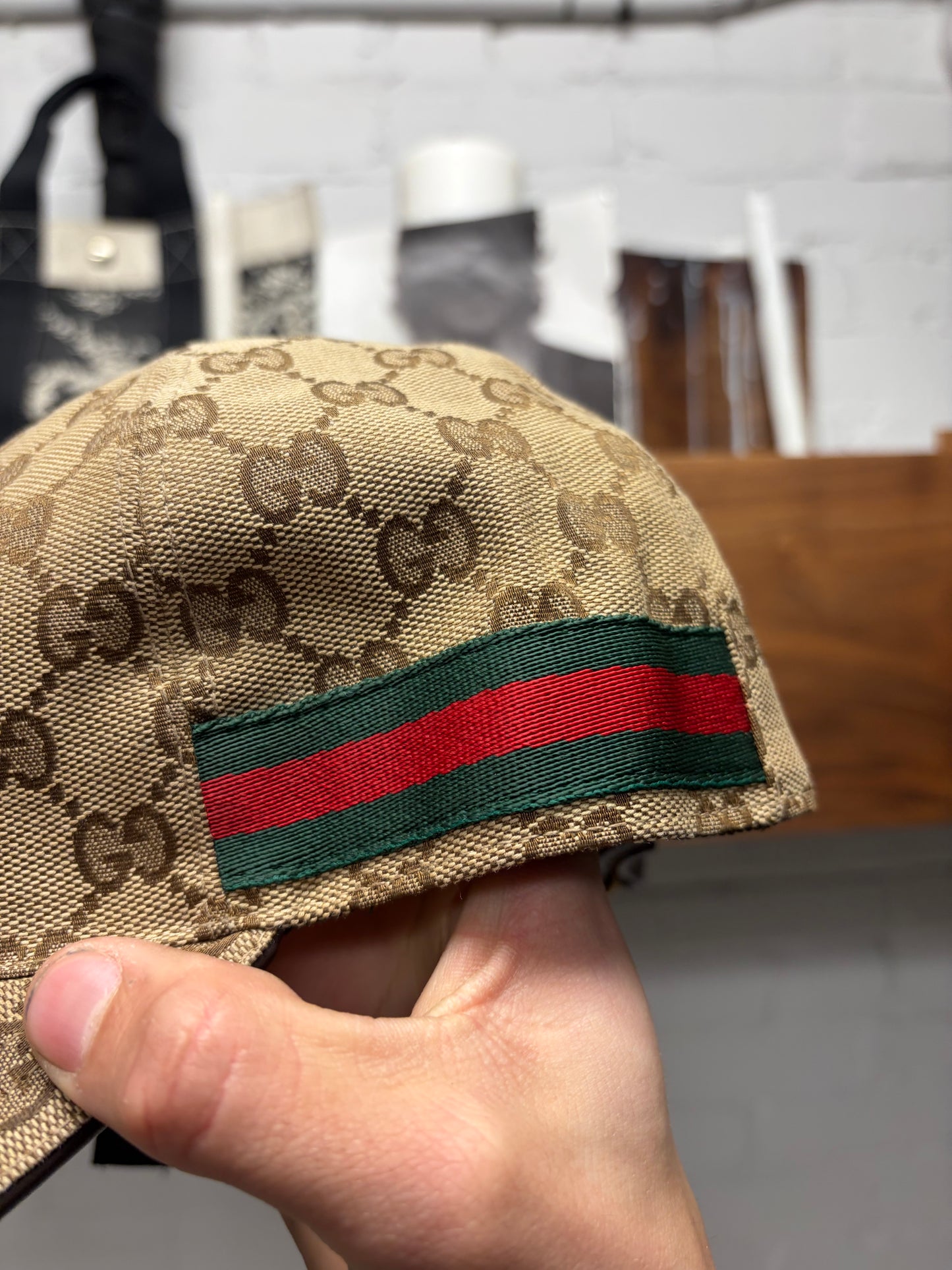 Gucci GG Monogram Canvas  Strap-Back Baseball Hat