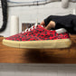 Saint Laurent ‘Babycat’ Red Leopard Print Low Top Sneakers