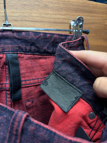 2012 Balenciaga Dark Red Unaltered Skinny Jeans