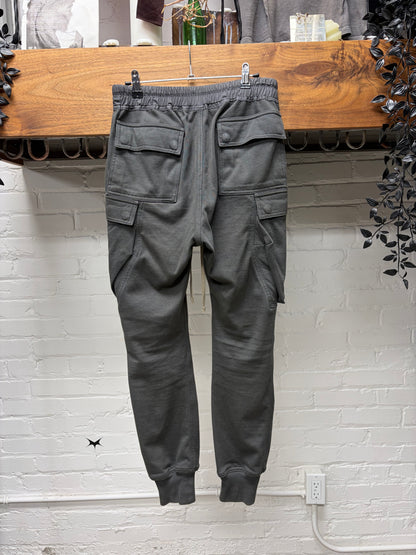 SS2019 Rick Owens ‘Babel’ Blujay Grey Cargo Jogger Drawstring Sweatpants