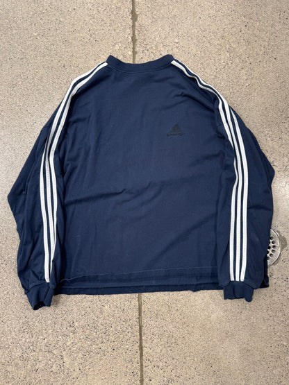 Balenciaga x Adidas ‘3 Stripe’ Distressed Long Sleeve Shirt