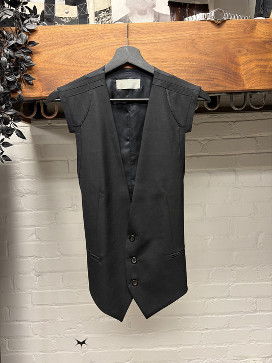 Dior Homme Black Wool Shoulder Padded Formal Vest