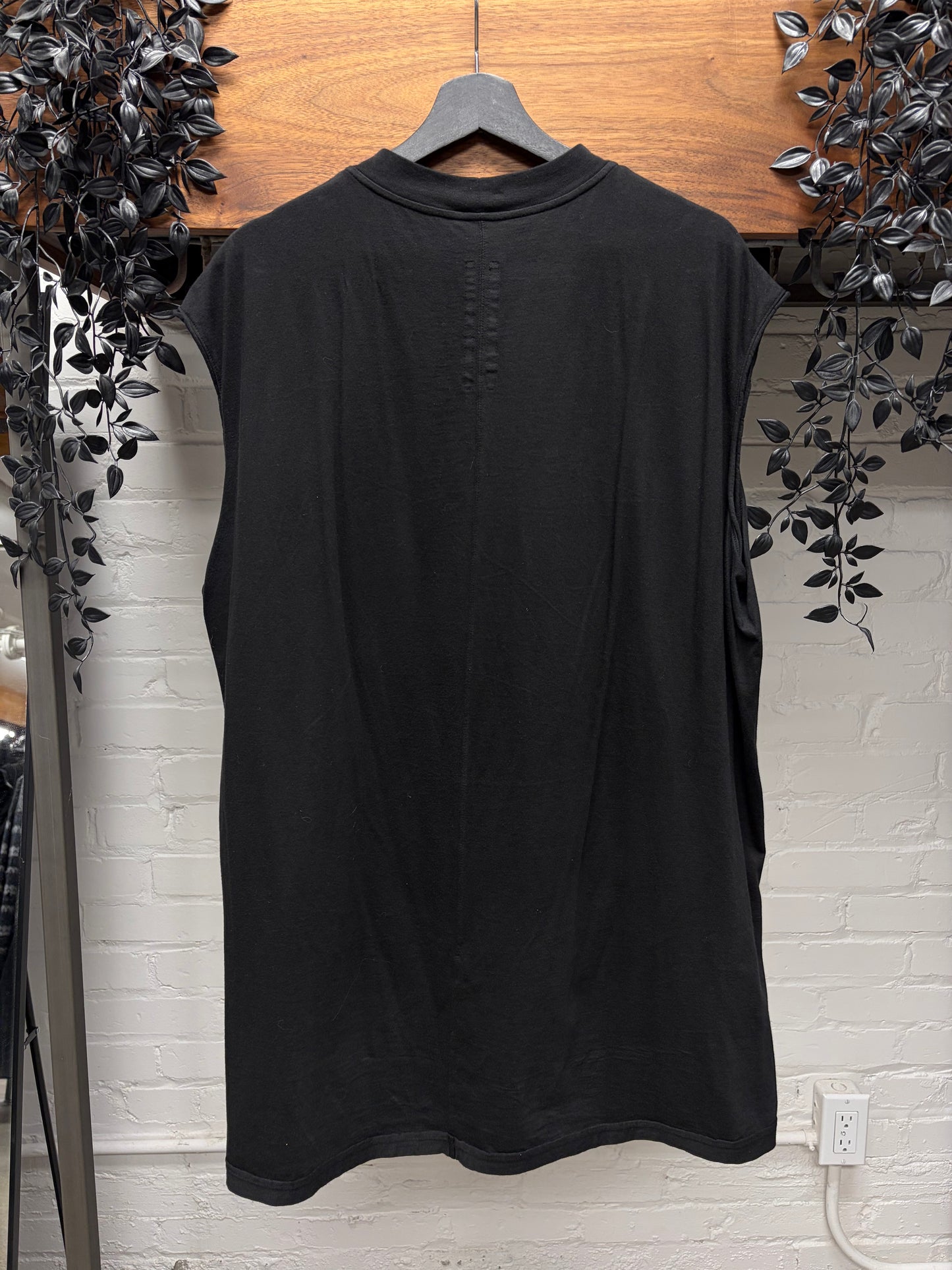 Rick Owens ‘Pentagram’ Black Sleeveless Tank Top