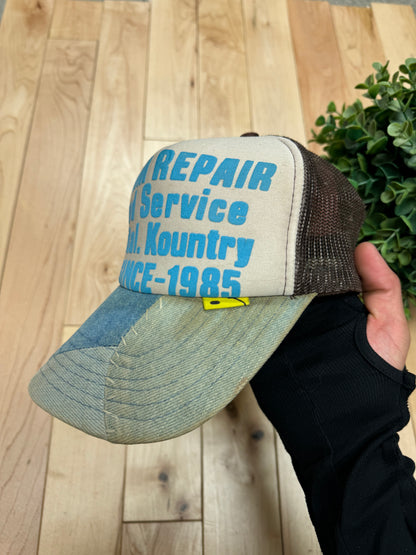 Kapital ‘Denim Repair’ Mesh Trucker Hat