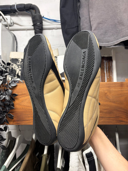 Balenciaga ‘Zen’ Taupe/Black Soccer Low Top Sneakers