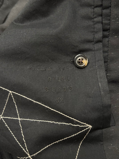 SS2019 Rick Owens ‘Babel’ Speckled Black Blazer