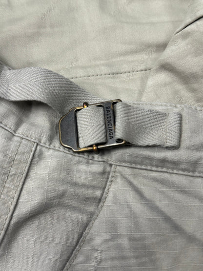 2023 Balenciaga Convertible Distressed Rip-Stop Cargo Pants