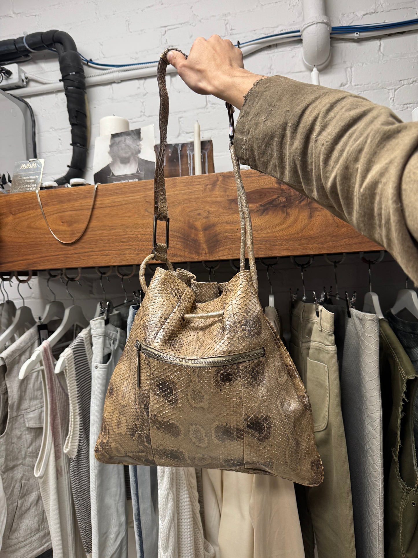 Vintage Gucci Genuine Python Leather ‘Hobo’ Bag