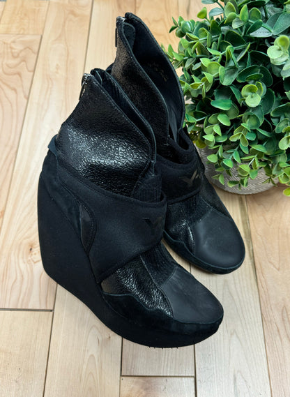 Yohji Yamamoto x Adidas Y3 Black Wedge Heels