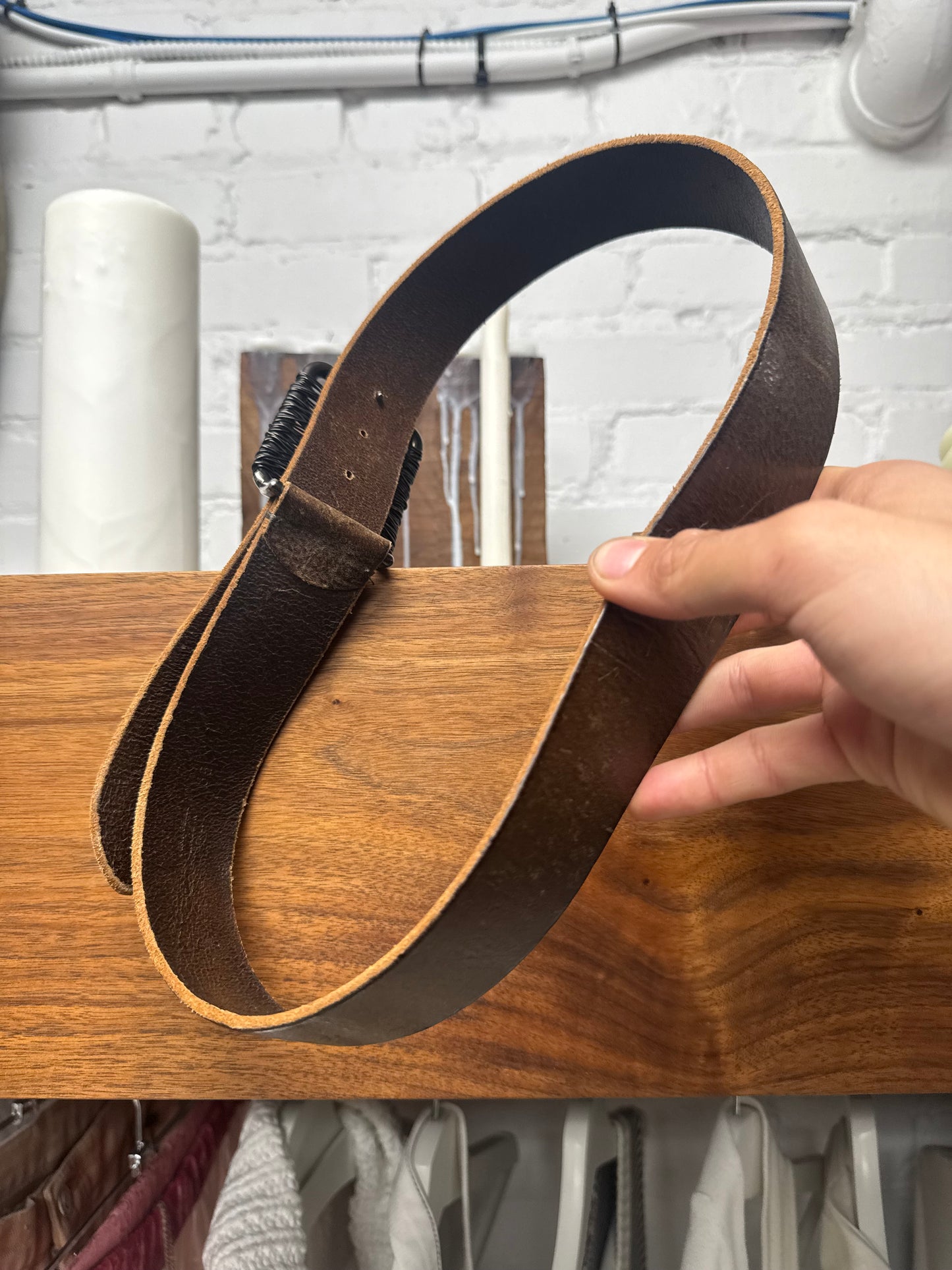AW2008 Maison Martin Margiela ‘Metal Wire’ Buckle Leather Belt