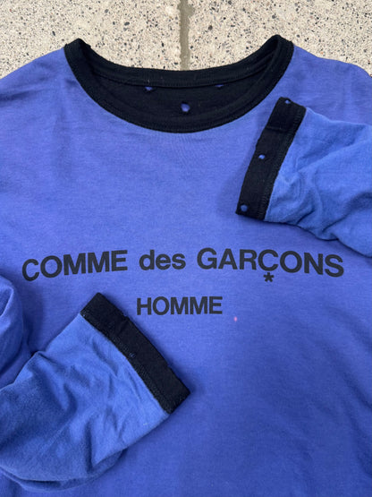 SS2002 Comme Des Garçons Homme Reversible Logo Long Sleeve Shirt