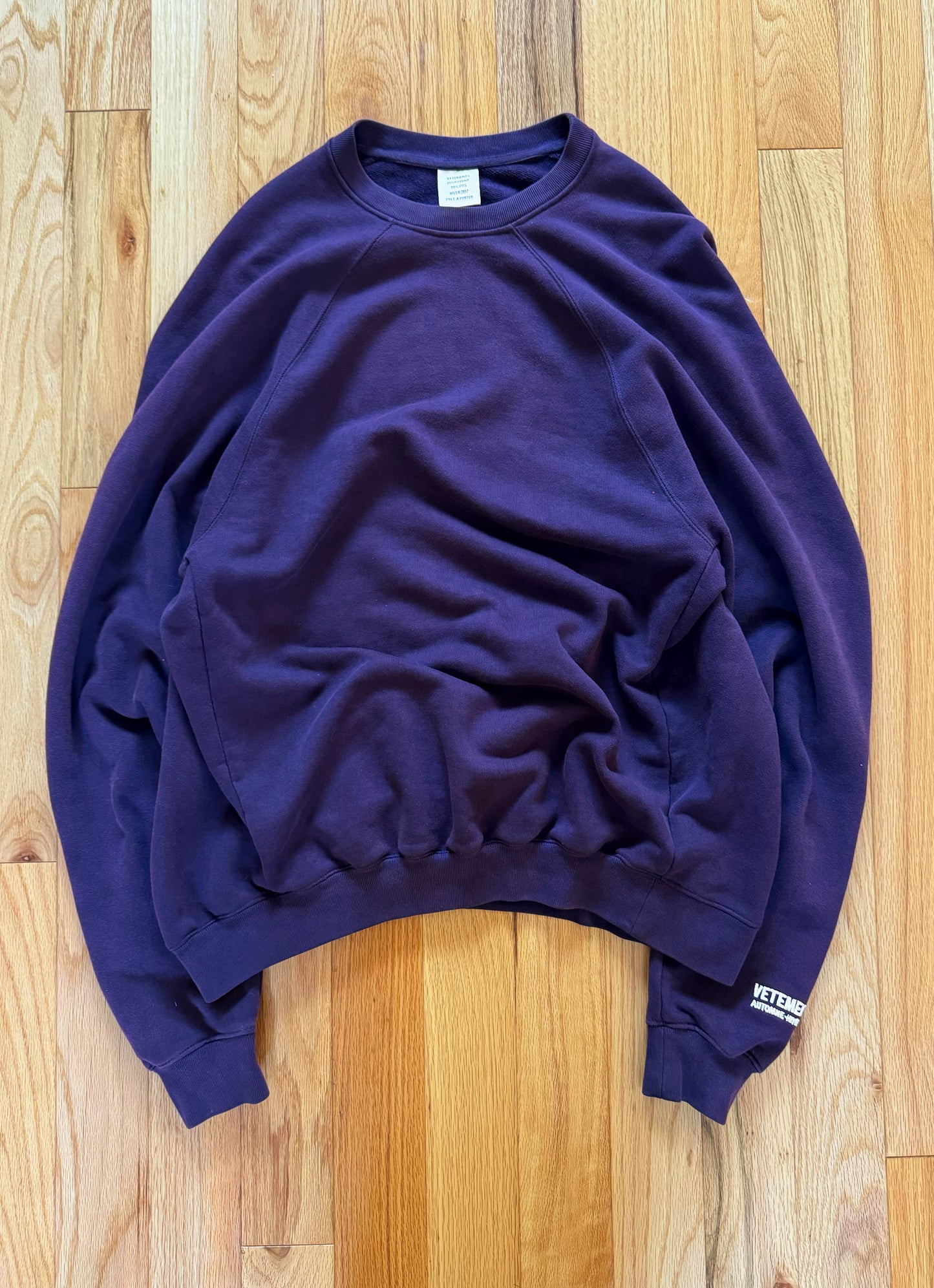 Autumn Winter 2017 Vêtements ‘Unskinny’ Purple Oversized Sweatshirt