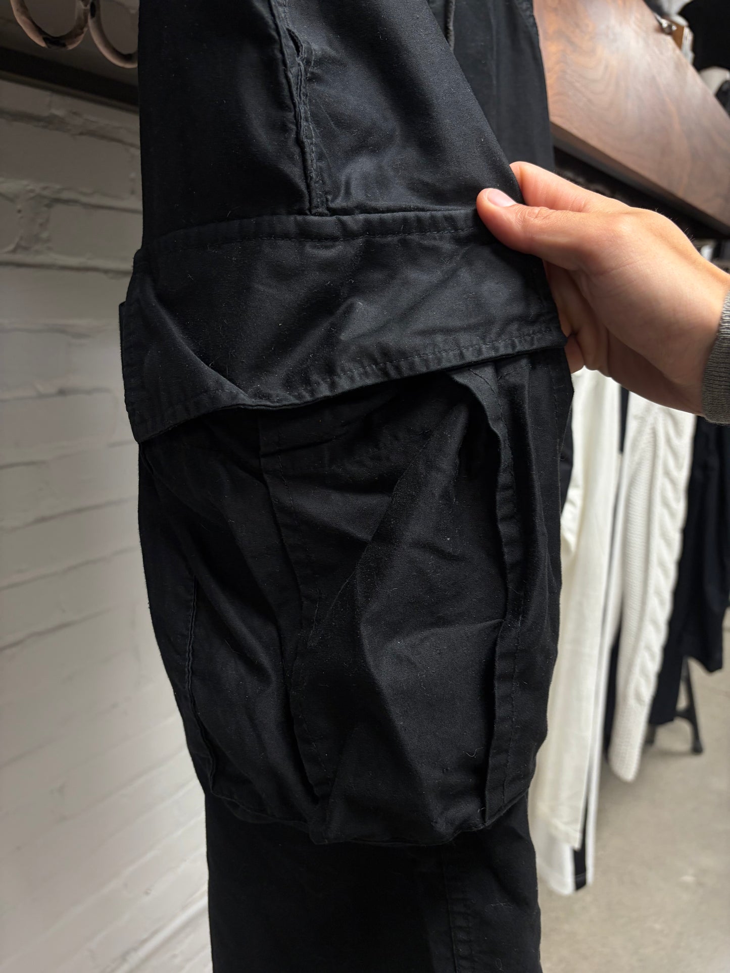 Needles ‘Balloon Cut’ Black Cotton Cargo Pants