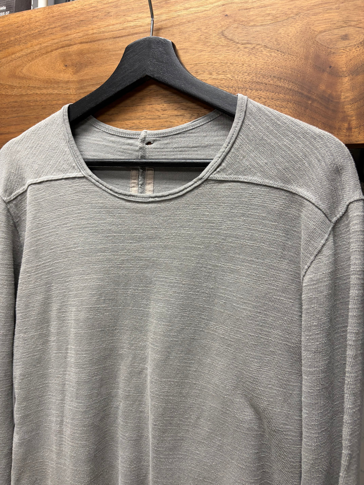 Rick Owens DRKSHDW Heavy Cotton Grey Long Sleeve Shirt